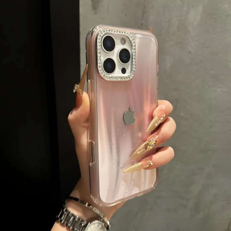 Gradient Full-coverage Snowflake Case for iPhone