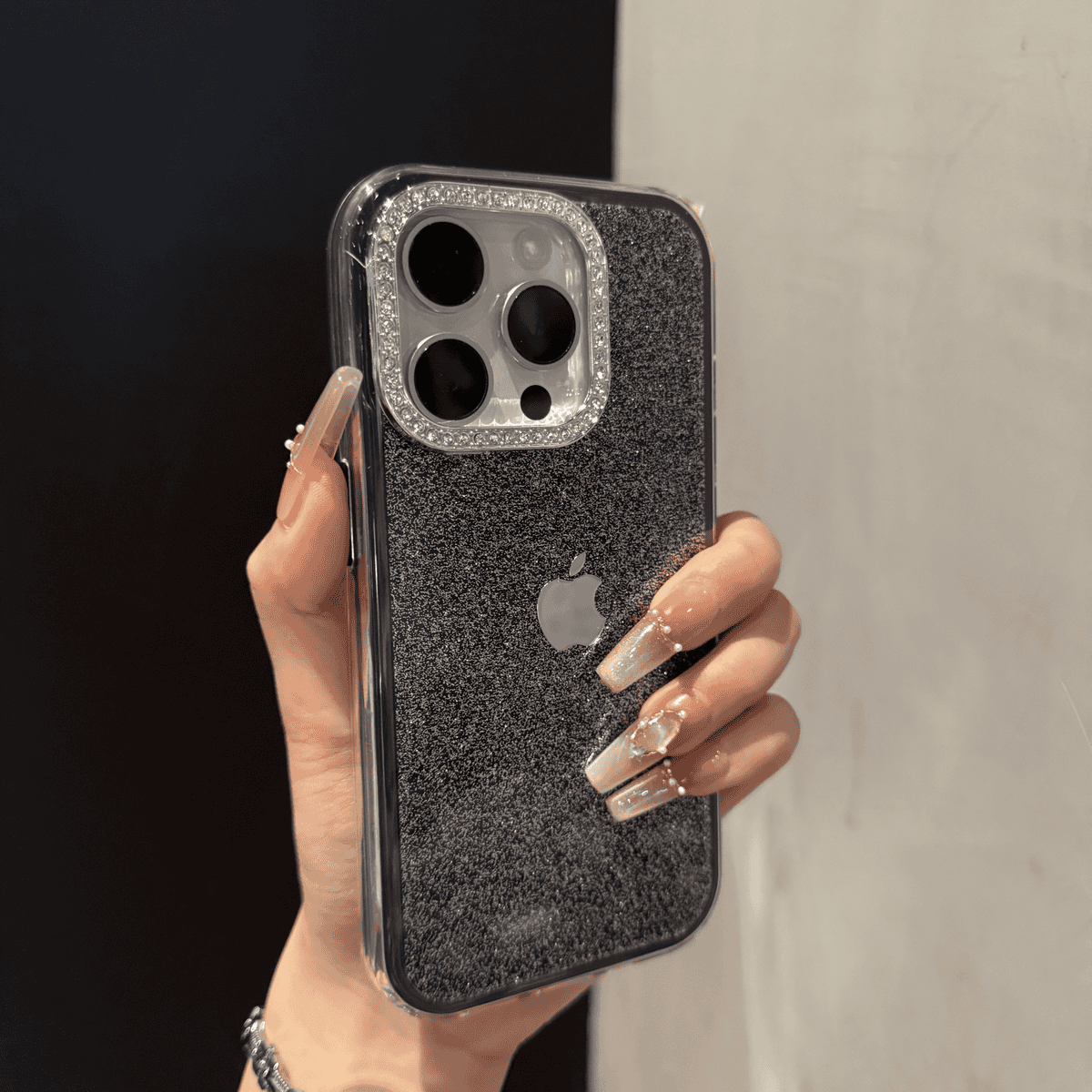 High-quality  large-hole shimmering case for iPhone - Image 3