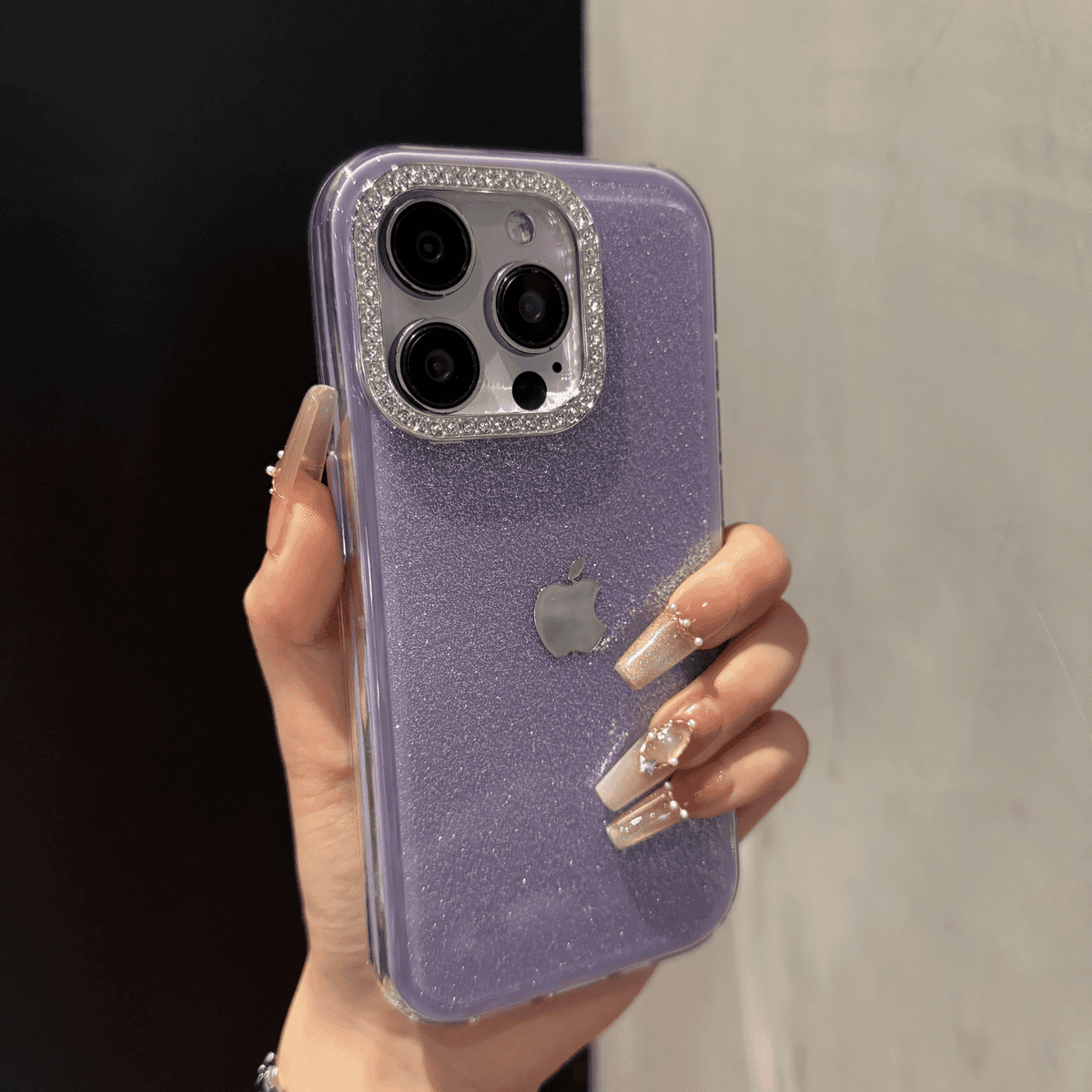 High-quality  large-hole shimmering case for iPhone - Image 2