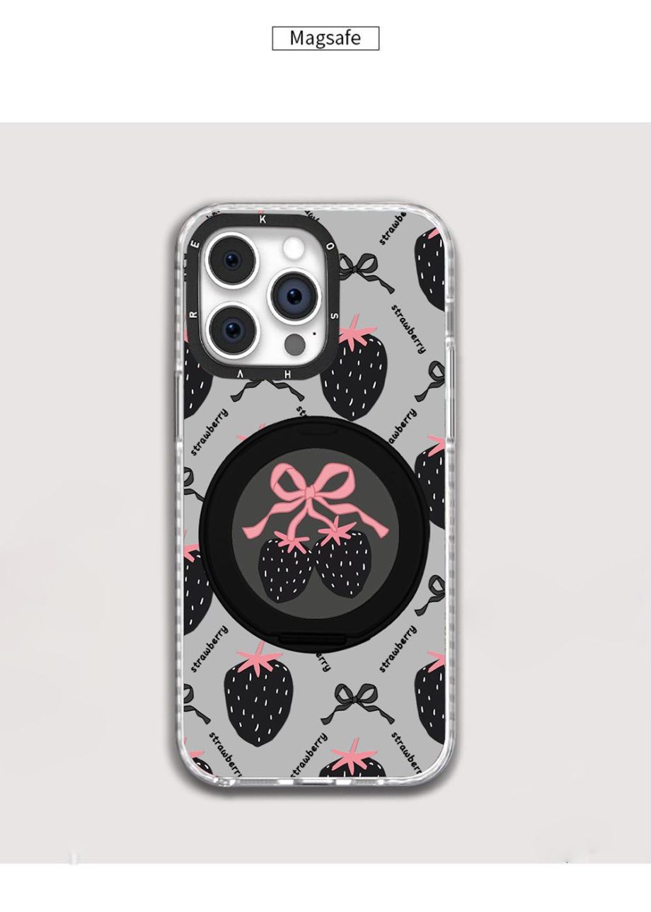Bow and strawberry case for iPhone