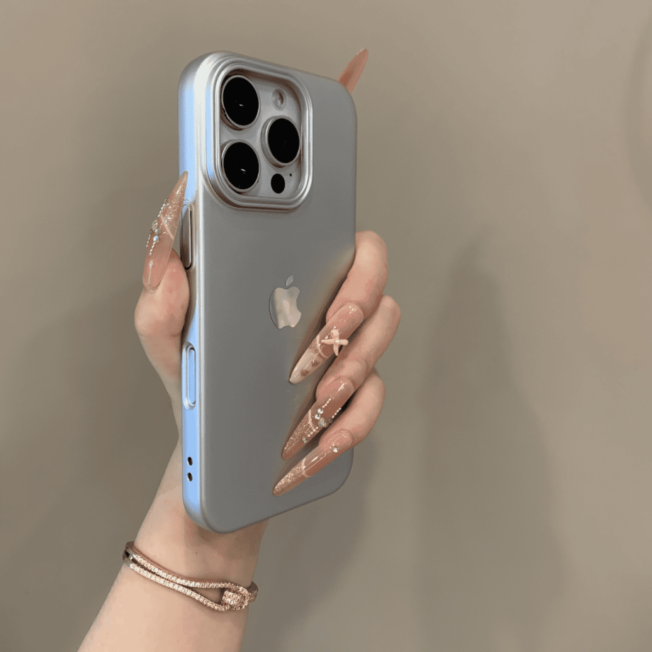 Large-hole lens  electroplated case for iPhone