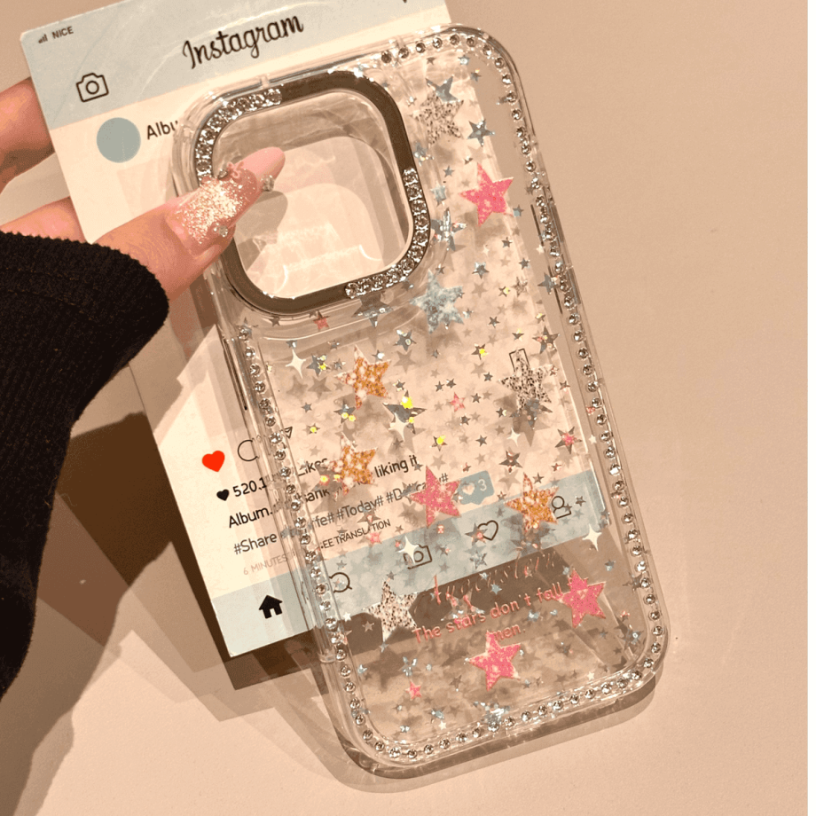 Glitter Shiny Colorful Star Case for iPhone
