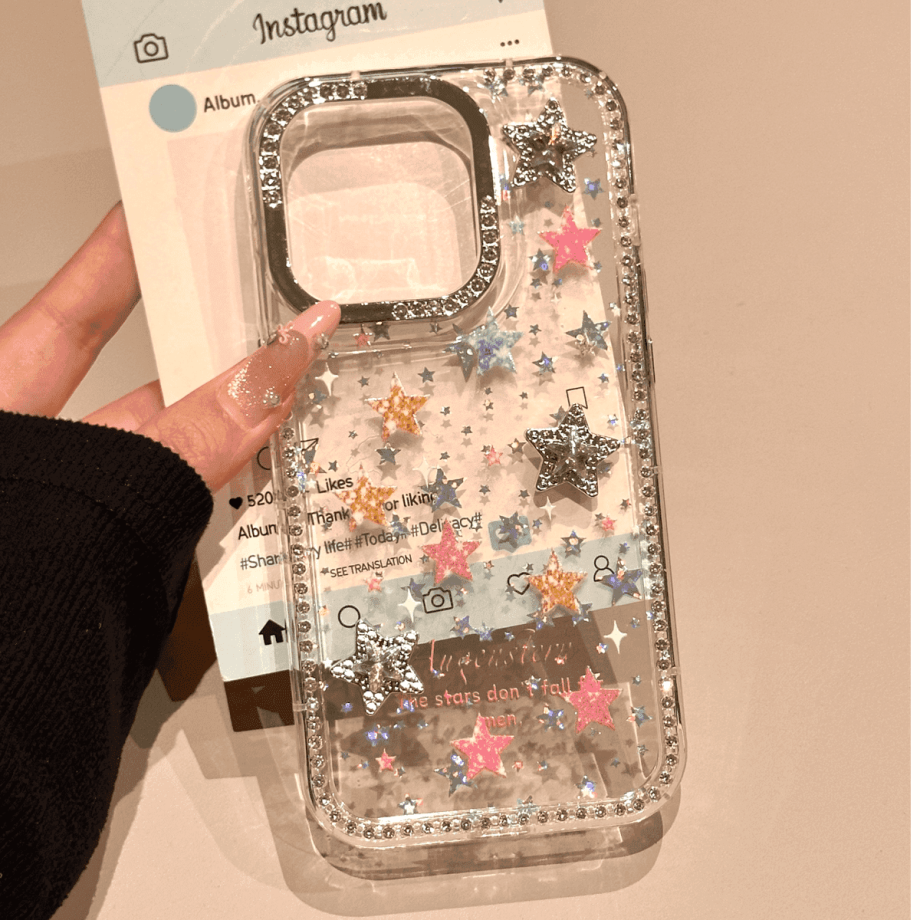 Glitter Shiny Colorful Star Case for iPhone