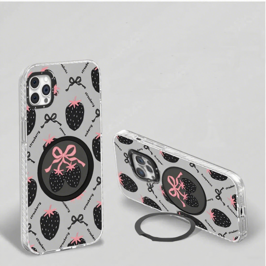 Bow and strawberry case for iPhone