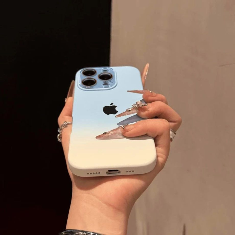 Premium minimalist gradient skin-touch case for iPhone