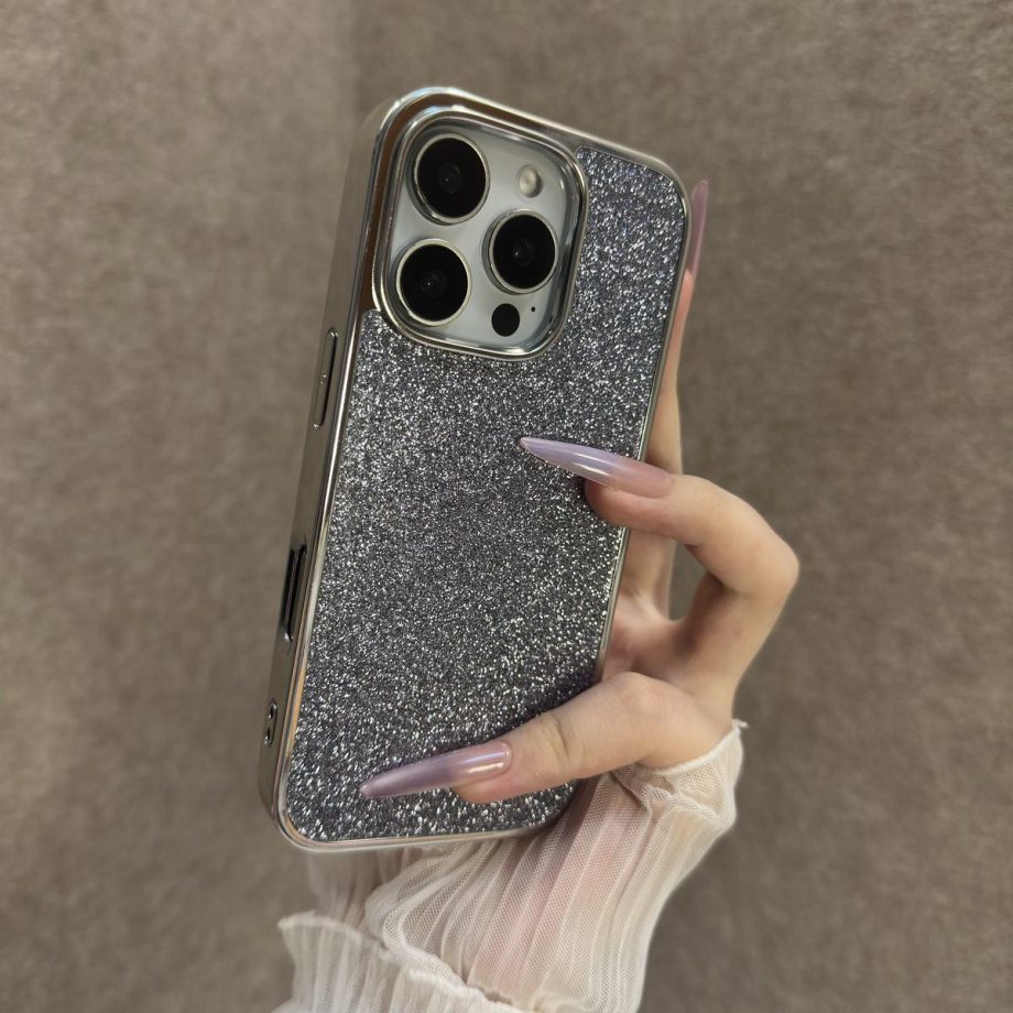 Electroplated glitter case for iPhone