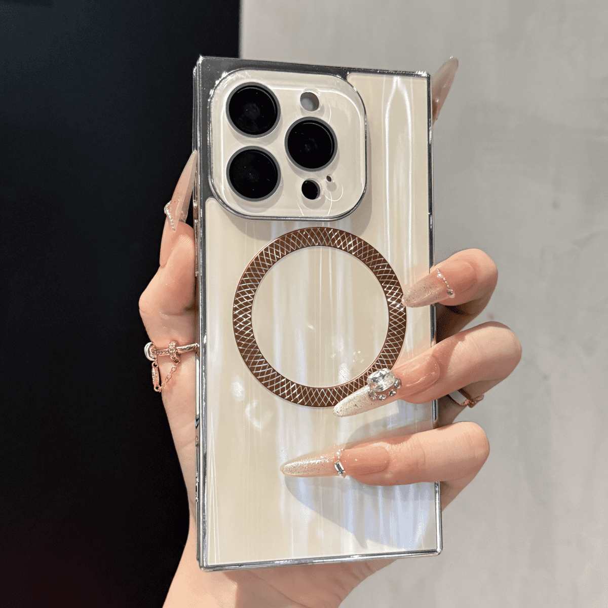 Square Aurora Magnetic Case for iPhone