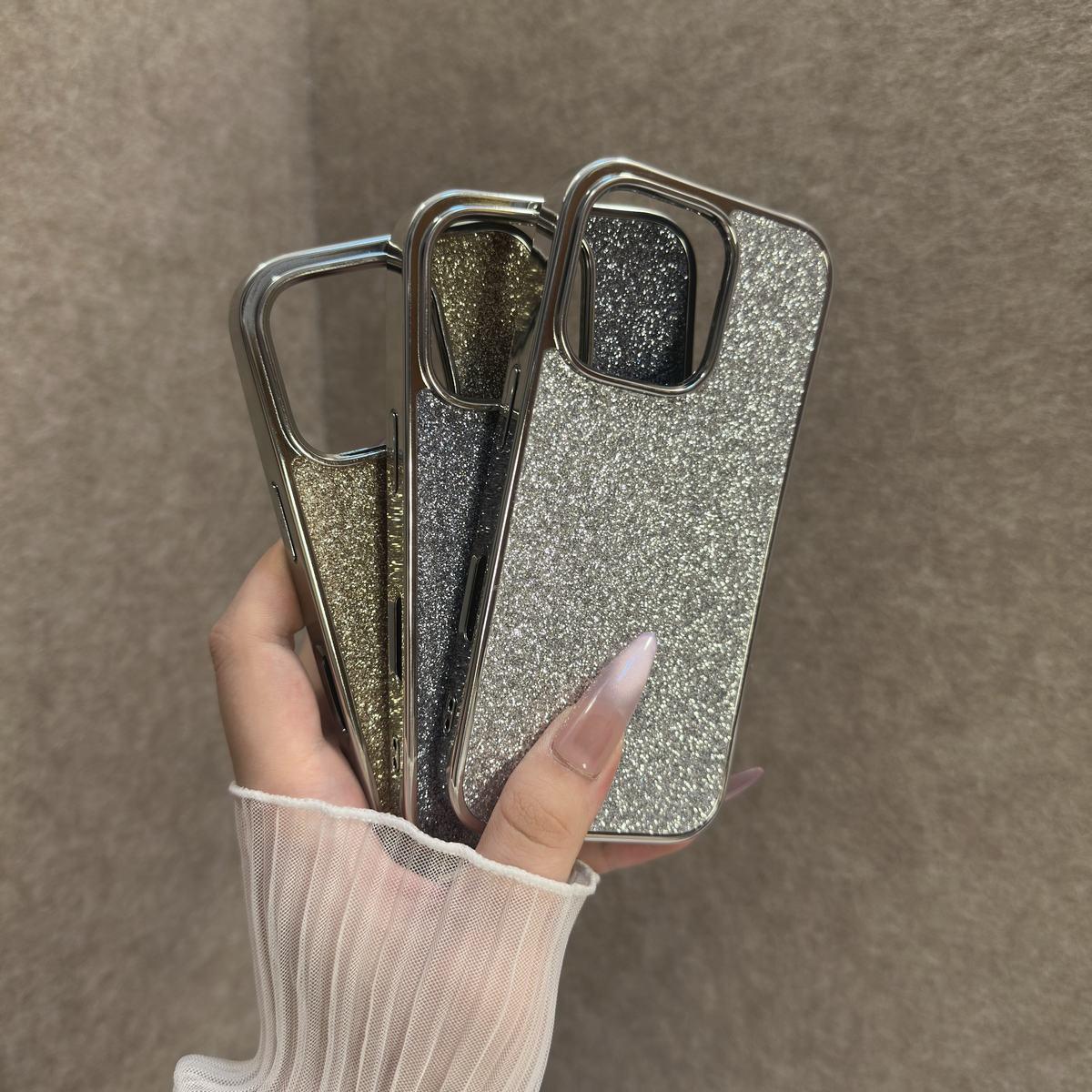 Electroplated glitter case for iPhone
