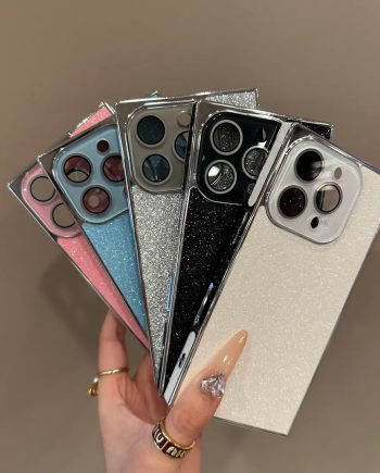 Luxury sparkling powder square case for iPhone