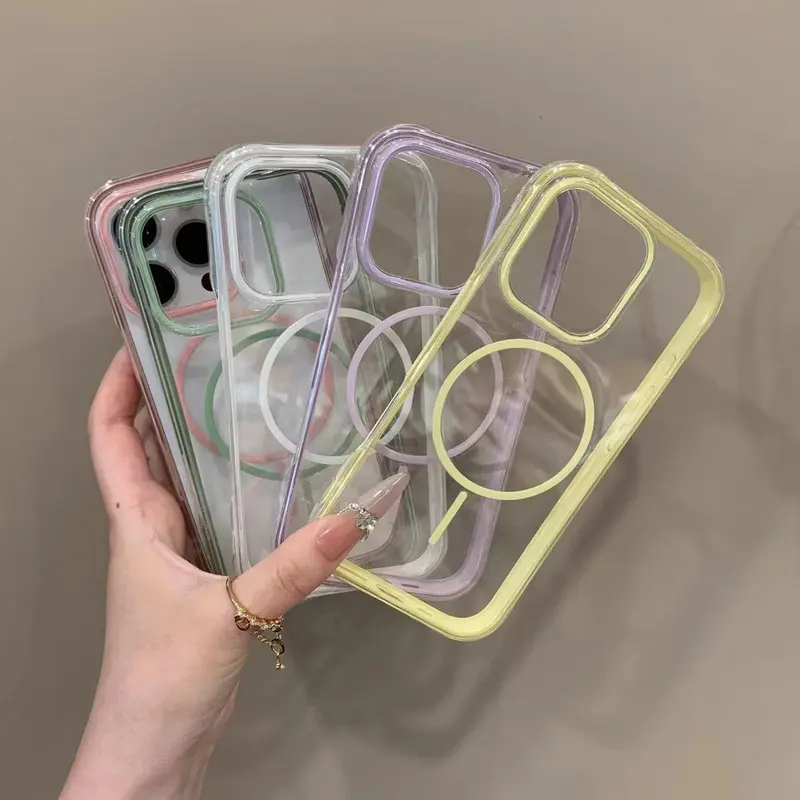 Transparent magnetic phone case