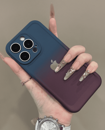 Elegant gradient lens protection case for iPhone