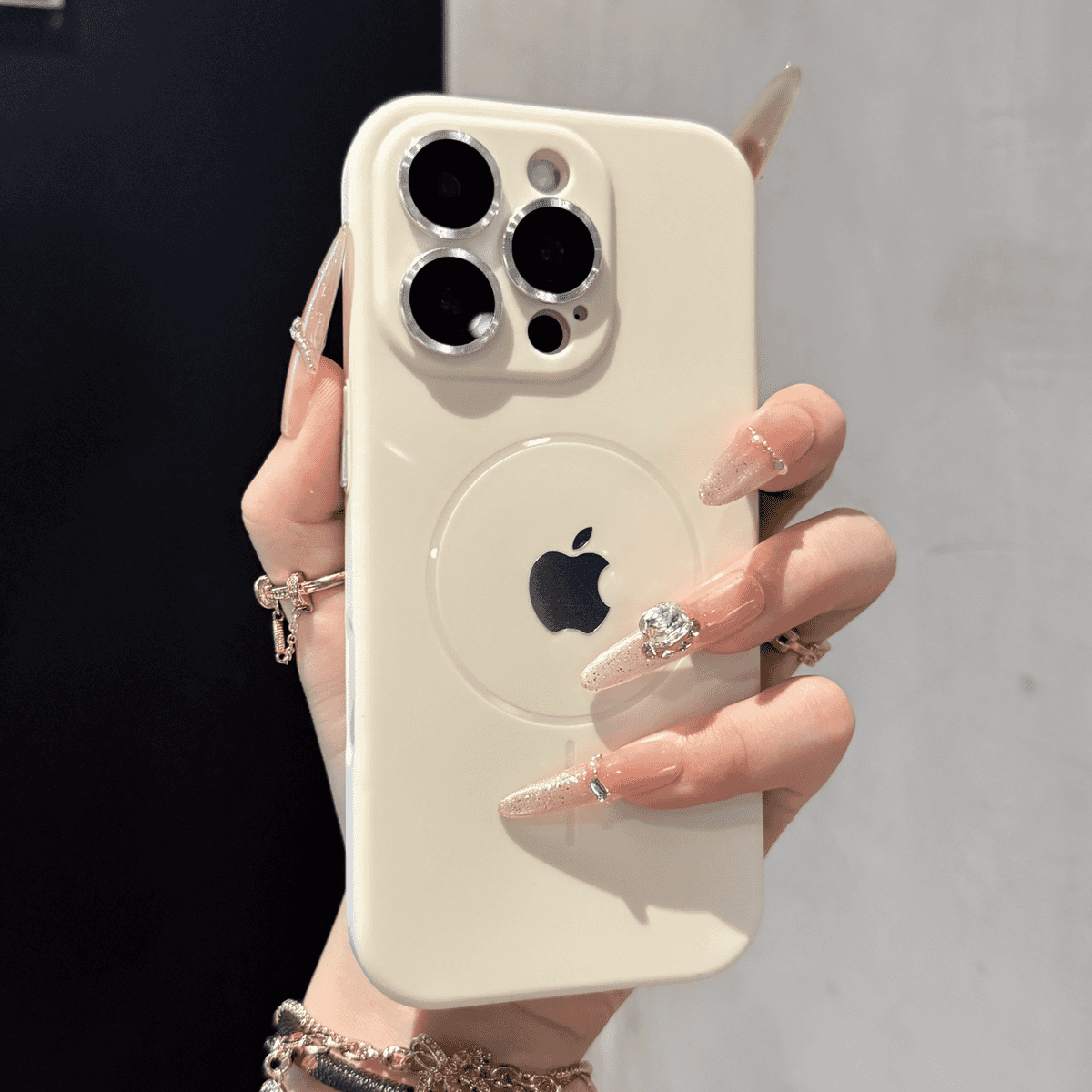 Full-covered frosted anti-fall magnetic case for iPhone - Image 2