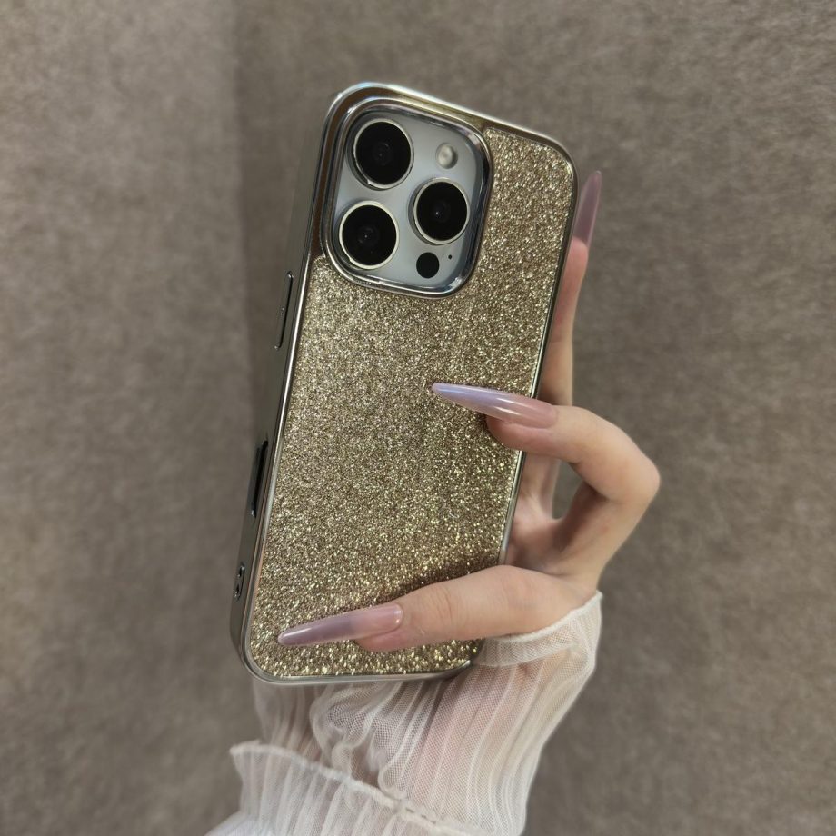 Electroplated glitter case for iPhone