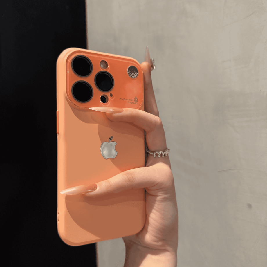Large-window liquid silicone aroma case for iPhone