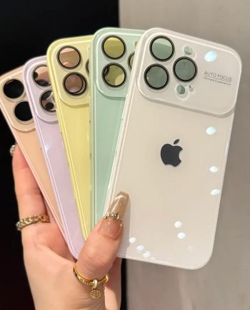 Premium full-coverage glass large window case for iPhone