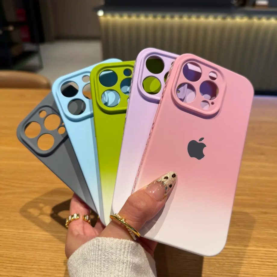 Gradient frosted anti-fall case for iPhone