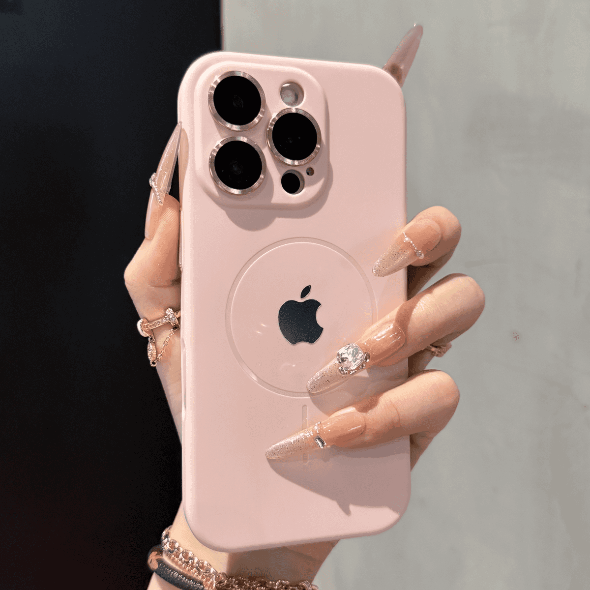 Full-covered frosted anti-fall magnetic case for iPhone