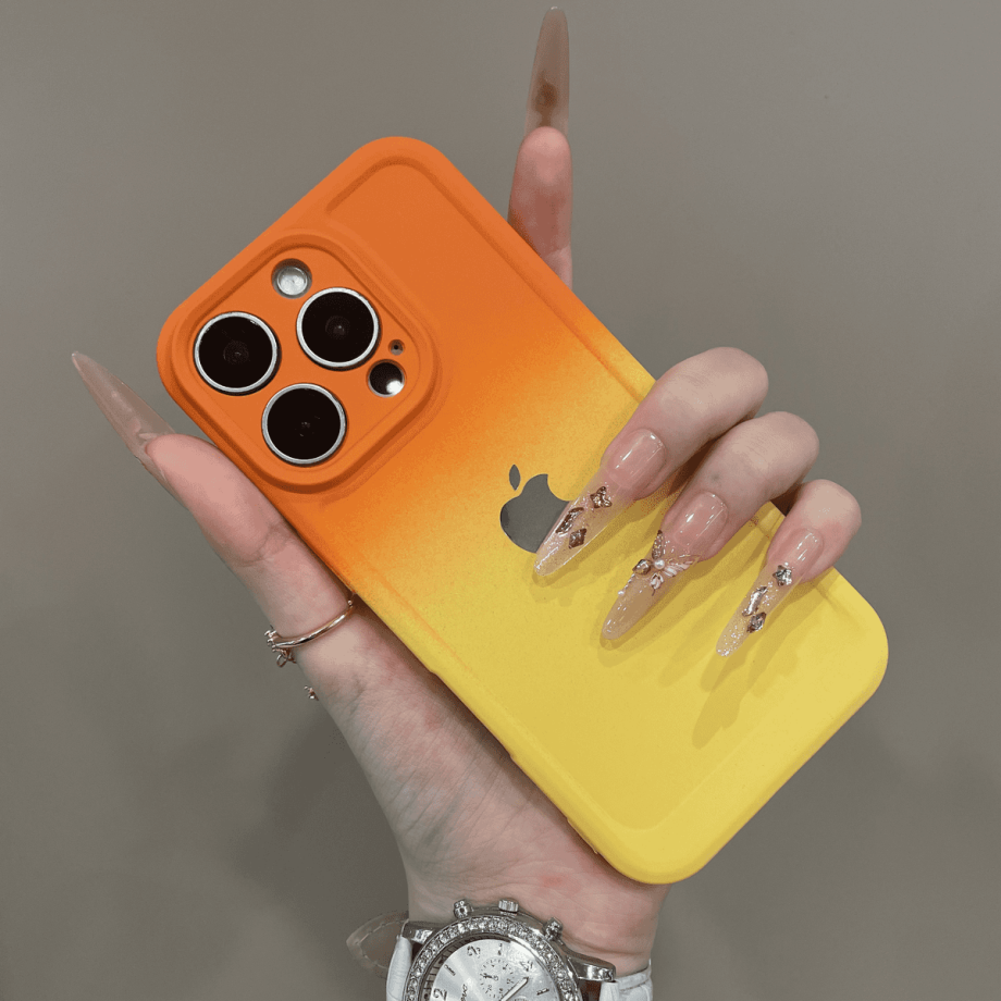 Elegant gradient lens protection case for iPhone