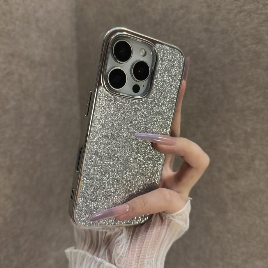 Electroplated glitter case for iPhone