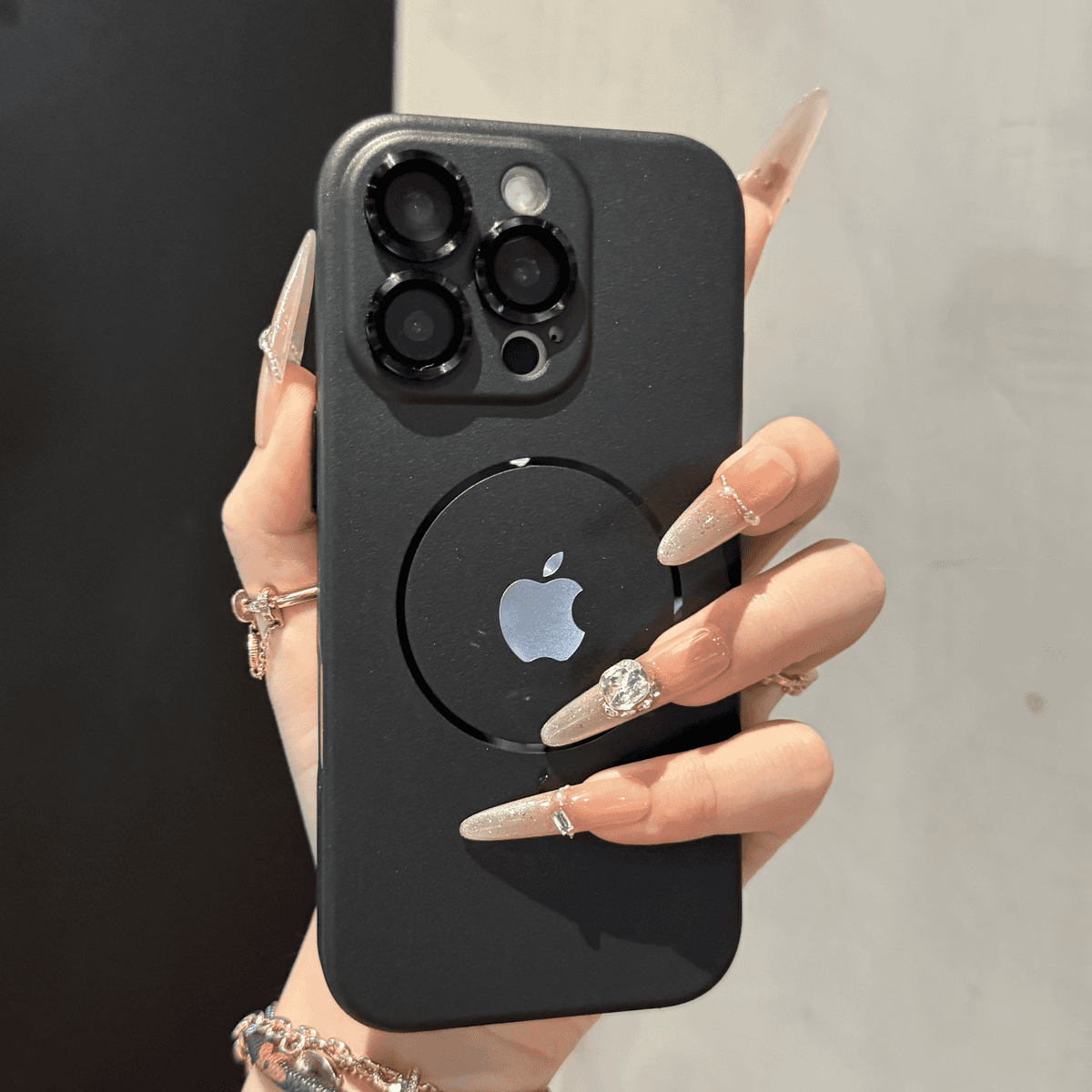 Full-covered frosted anti-fall magnetic case for iPhone - Image 5