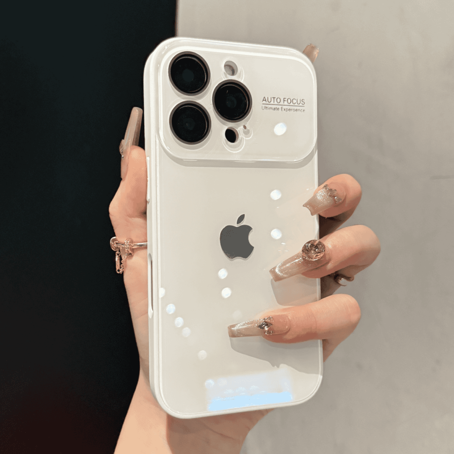 Premium full-coverage glass large window case for iPhone