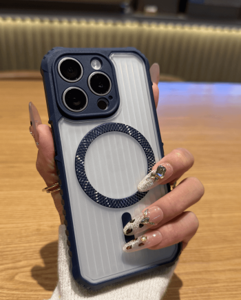 corrugated pattern magnetic case for iPhone
