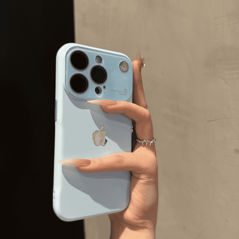 Large-window liquid silicone aroma case for iPhone