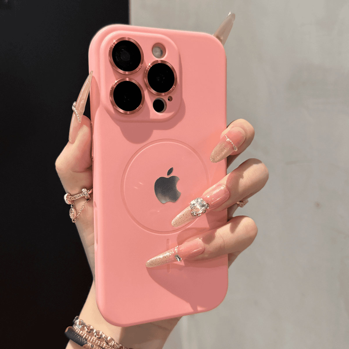 Full-covered frosted anti-fall magnetic case for iPhone - Image 9