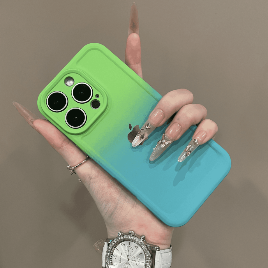 Elegant gradient lens protection case for iPhone