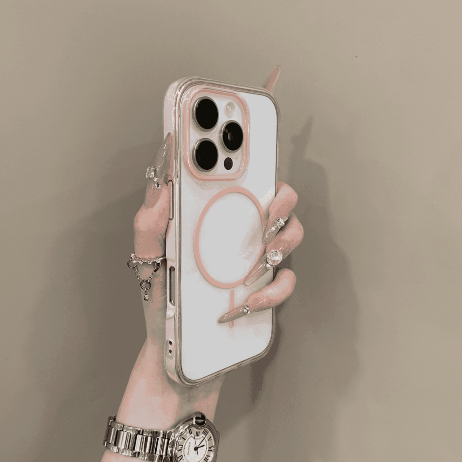 Transparent magnetic phone case