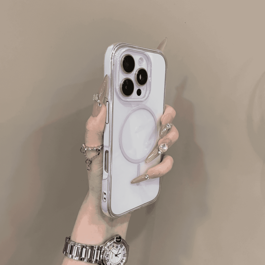 Transparent magnetic phone case