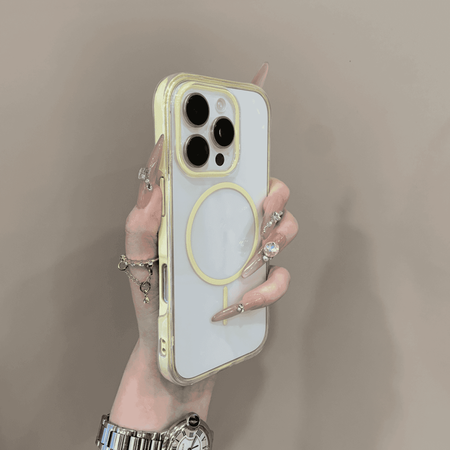 Transparent magnetic phone case