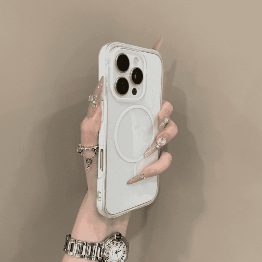 Transparent magnetic phone case