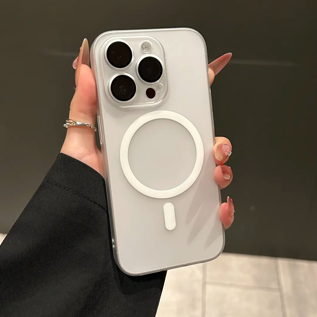 Lens film frosted magnetic case for iPhone