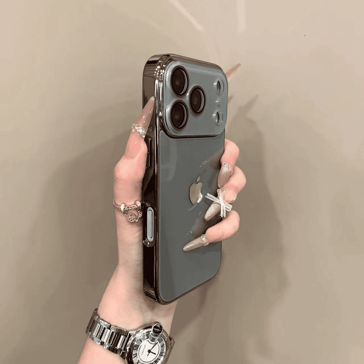 Advanced electroplated glass lens film case for iPhone
