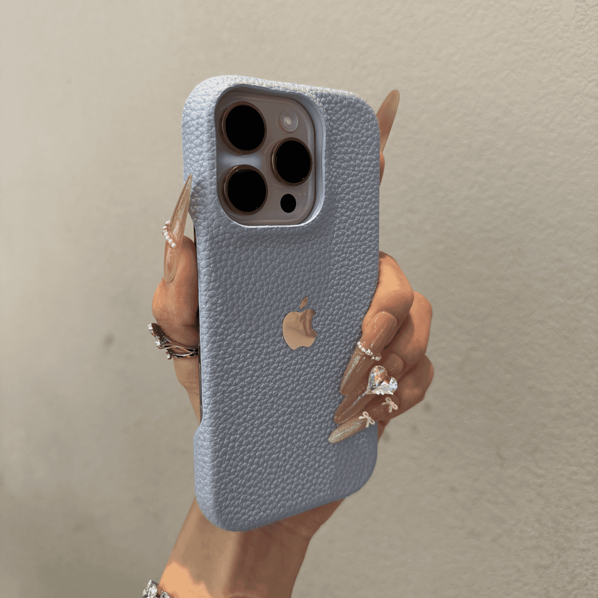 Borderless heat dissipation lychee patterned case for iPhone