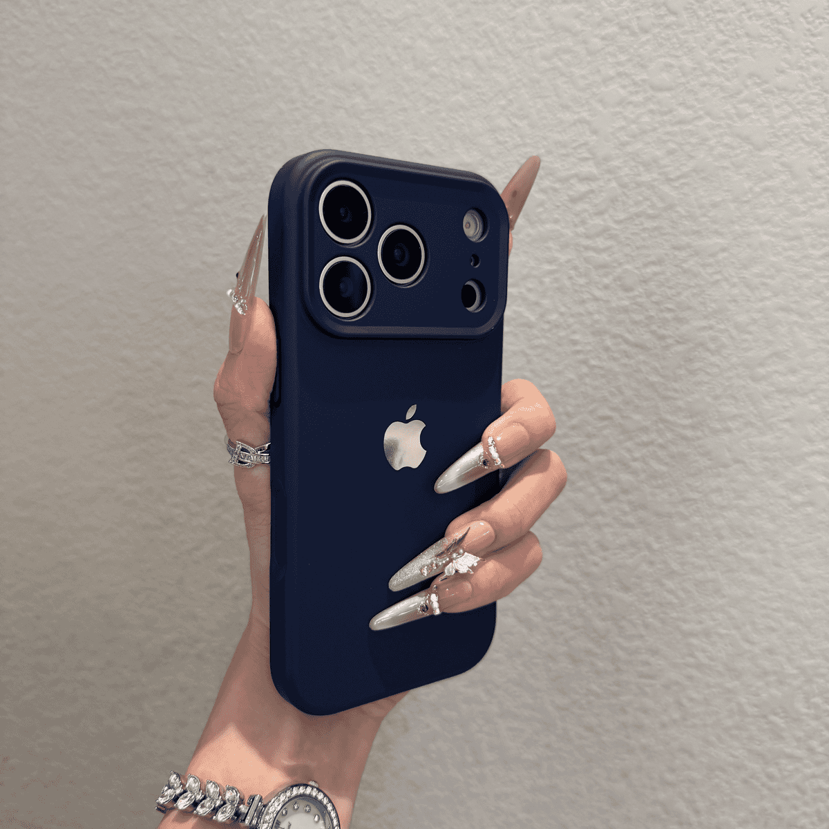 Liquid silicone skin feel anti drop case for iPhone