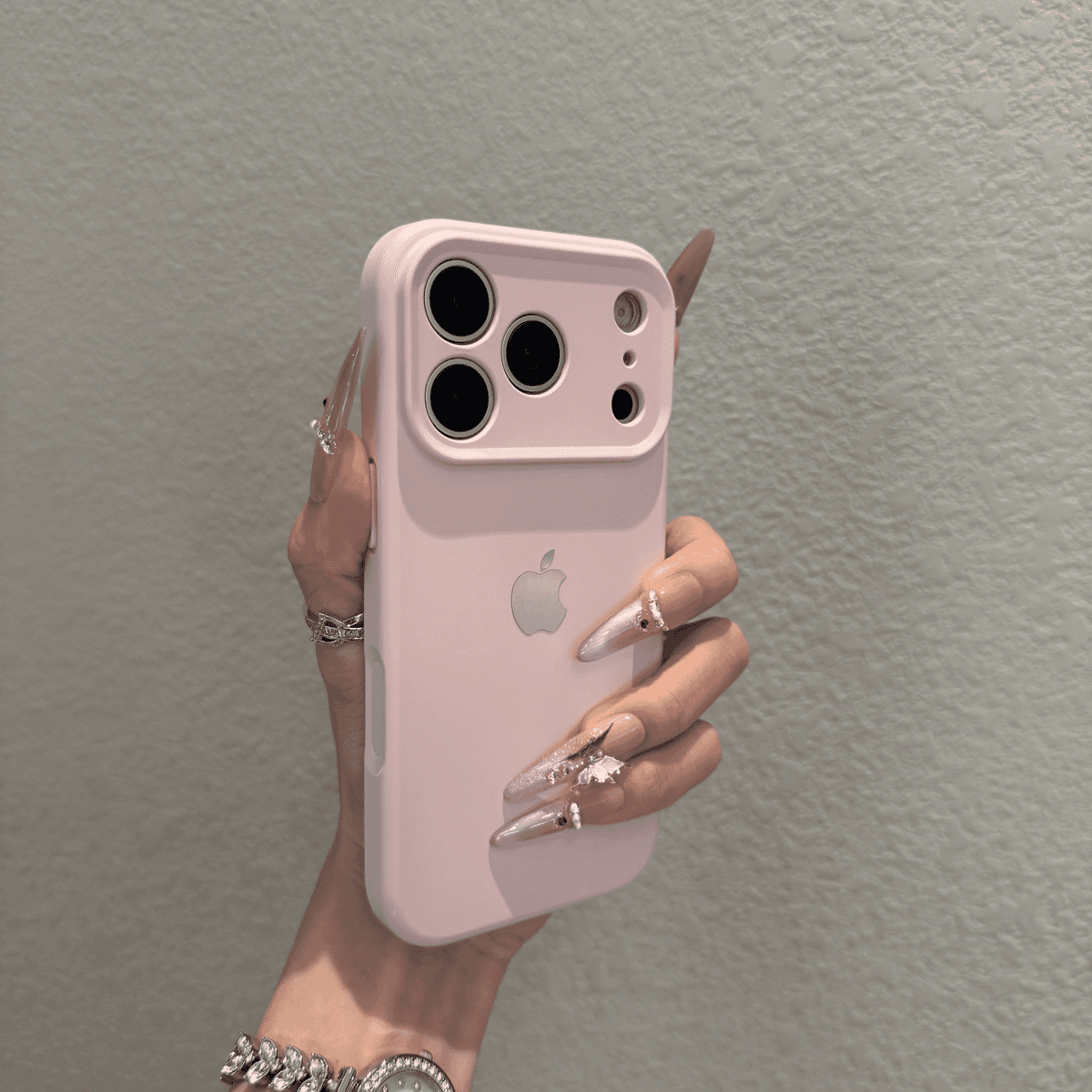 Liquid silicone skin feel anti drop case for iPhone