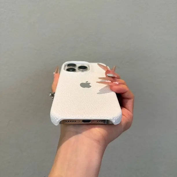Borderless heat dissipation lychee patterned case for iPhone