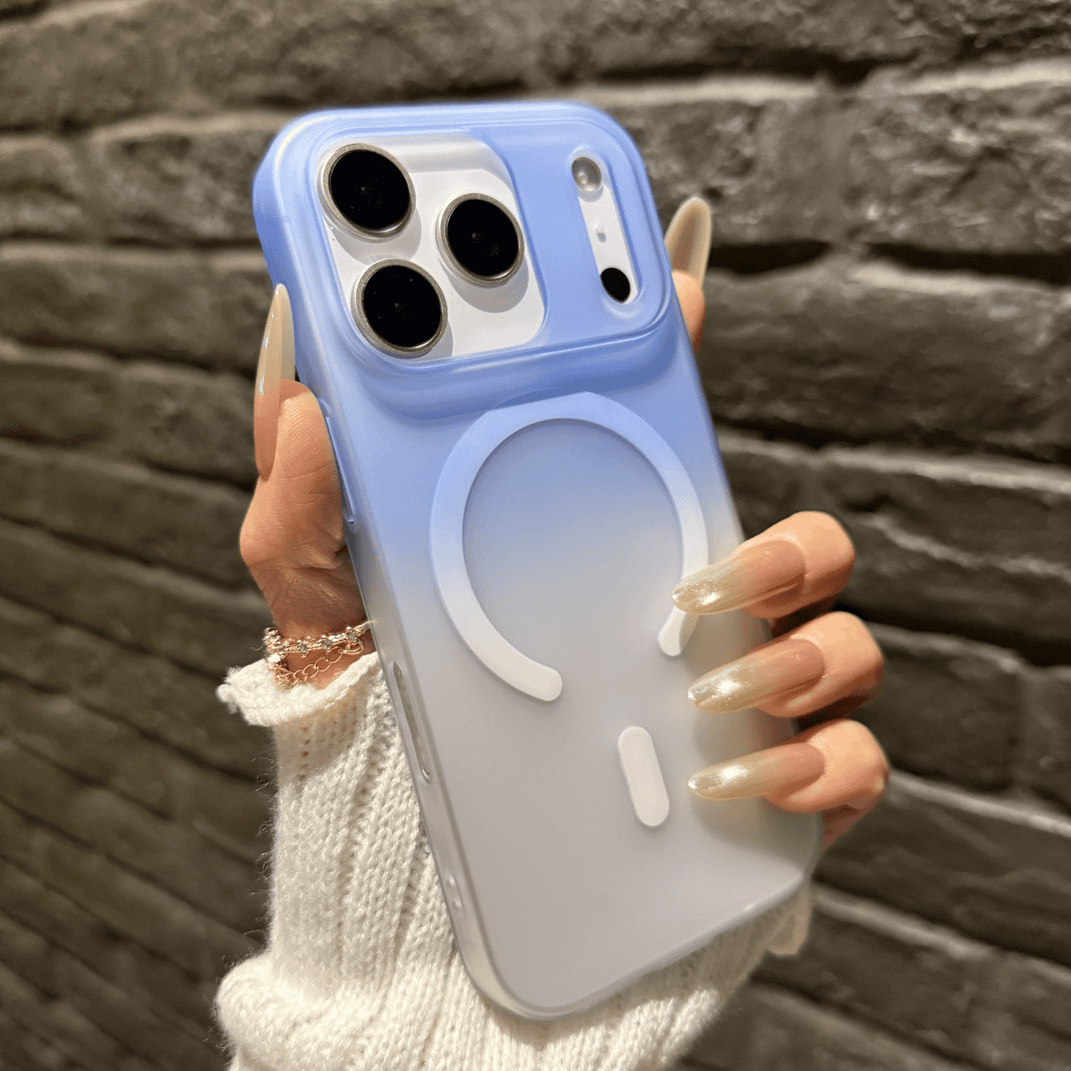 Gradient frosted magnetic case for iPhone