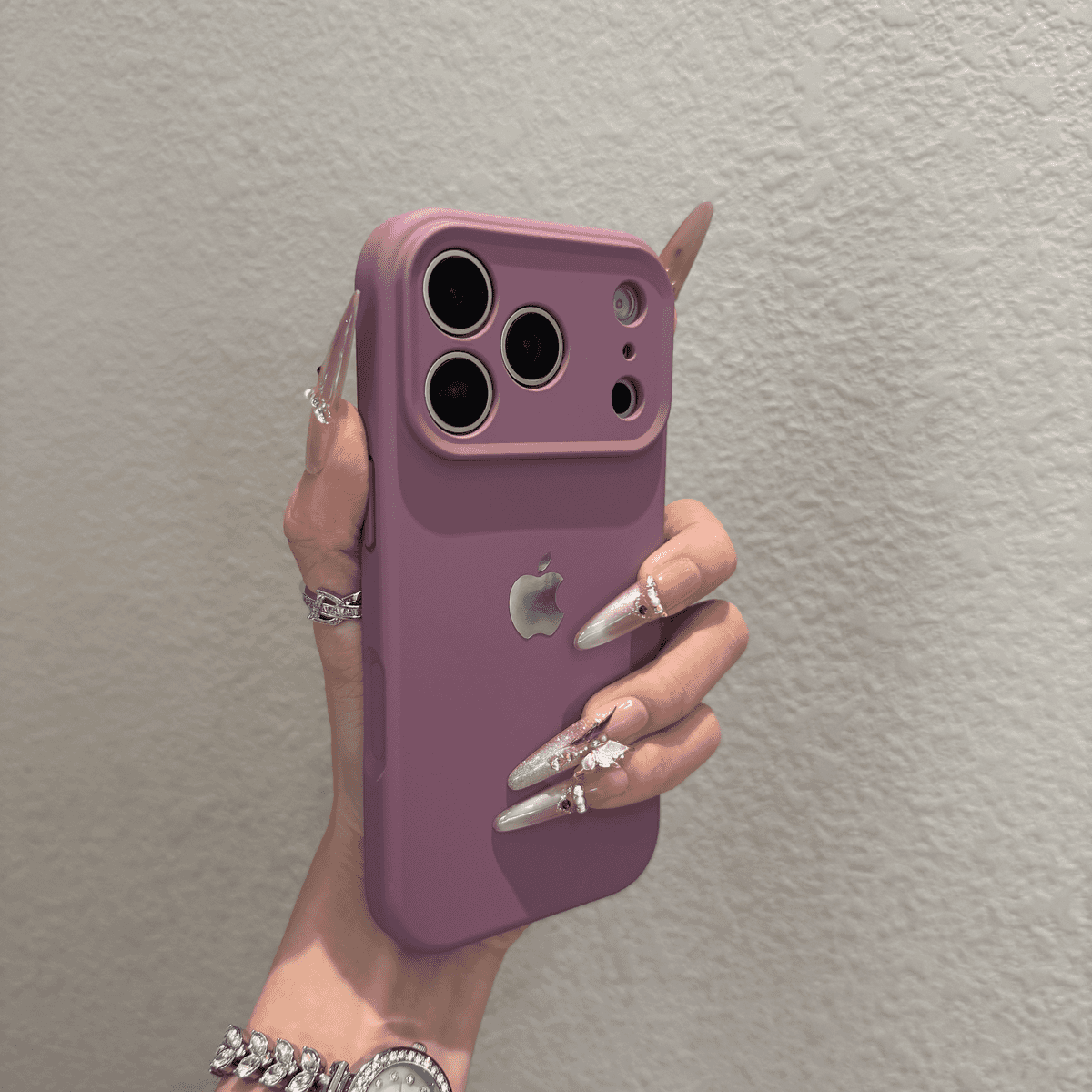 Liquid silicone skin feel anti drop case for iPhone
