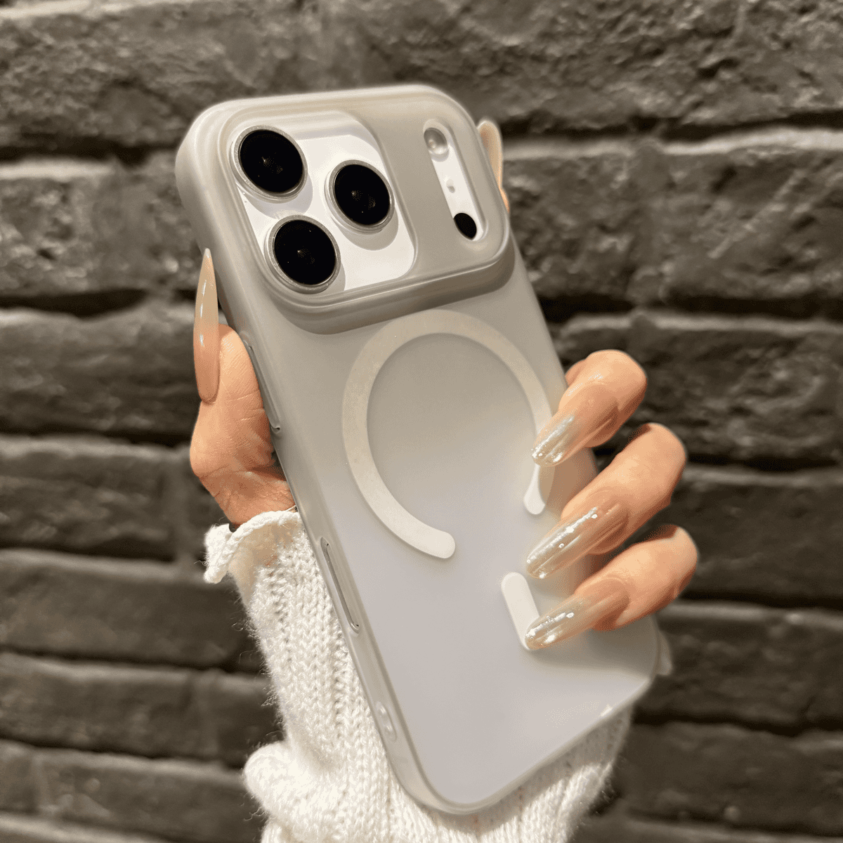 Gradient frosted magnetic case for iPhone