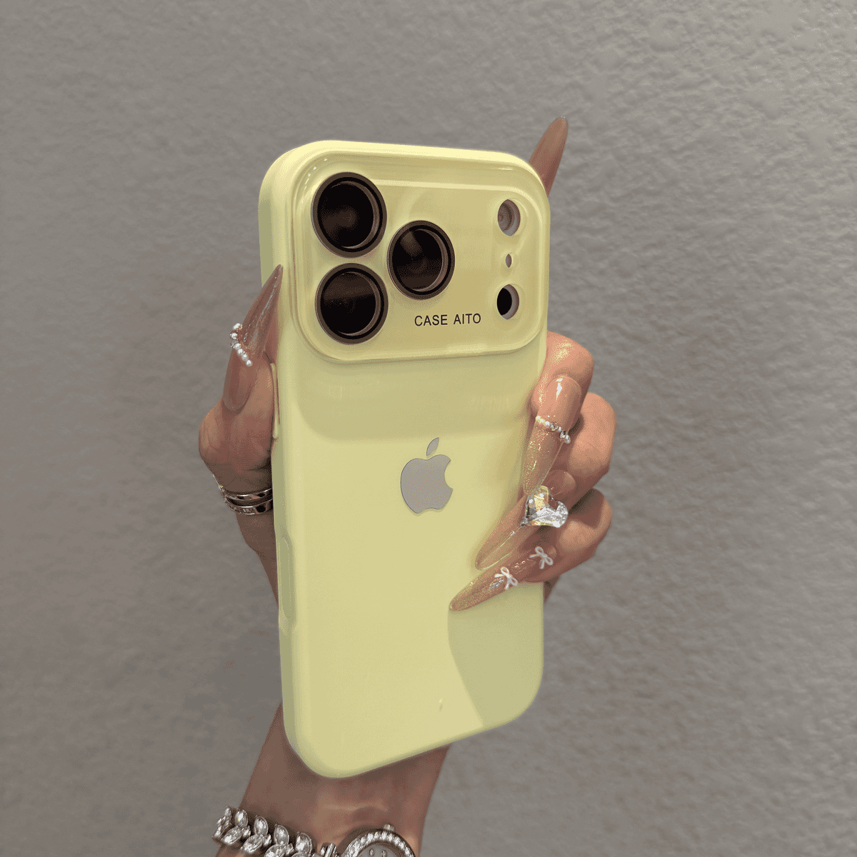 Tempered glass lens film skin sensitive liquid silicone case for iPhone