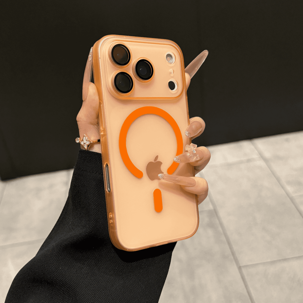 All inclusive lens film frosted magnetic case for iPhone