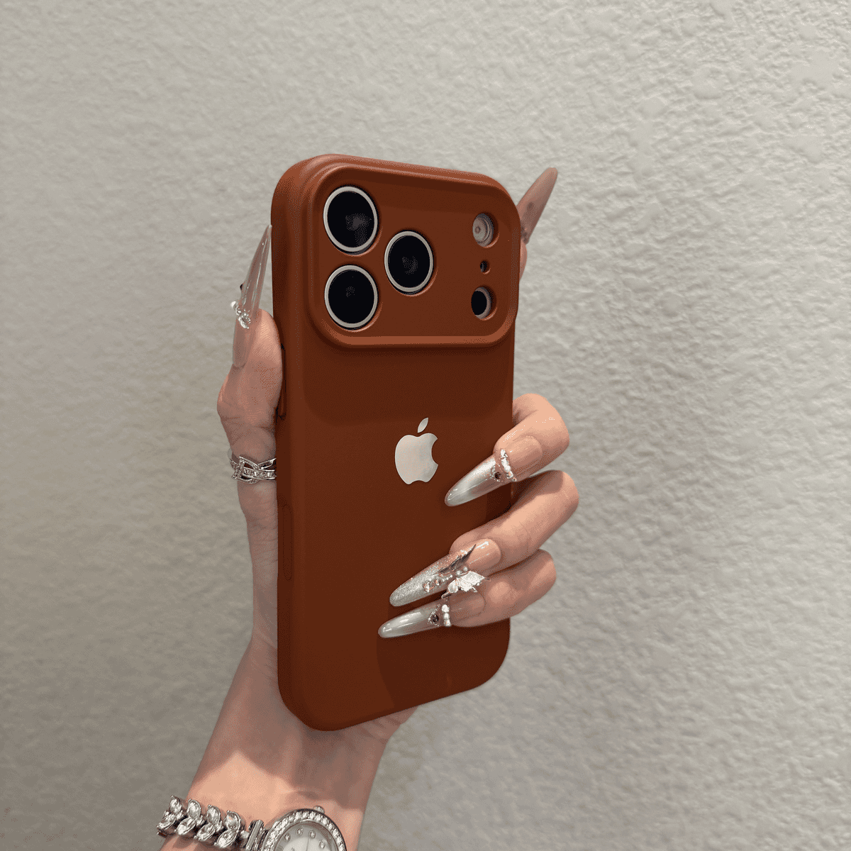 Liquid silicone skin feel anti drop case for iPhone