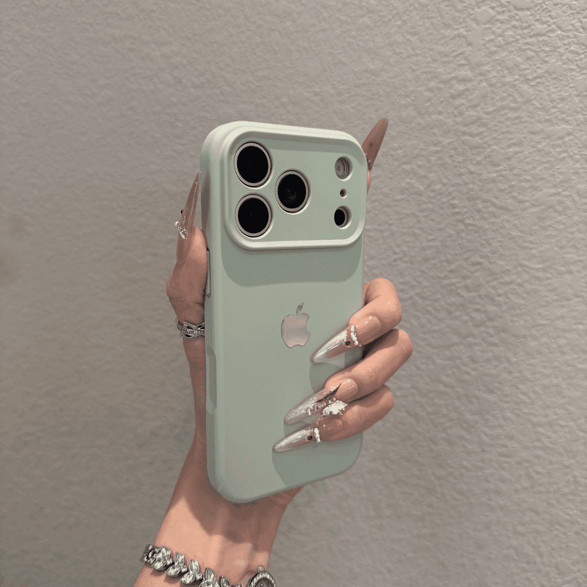 Liquid silicone skin feel anti drop case for iPhone