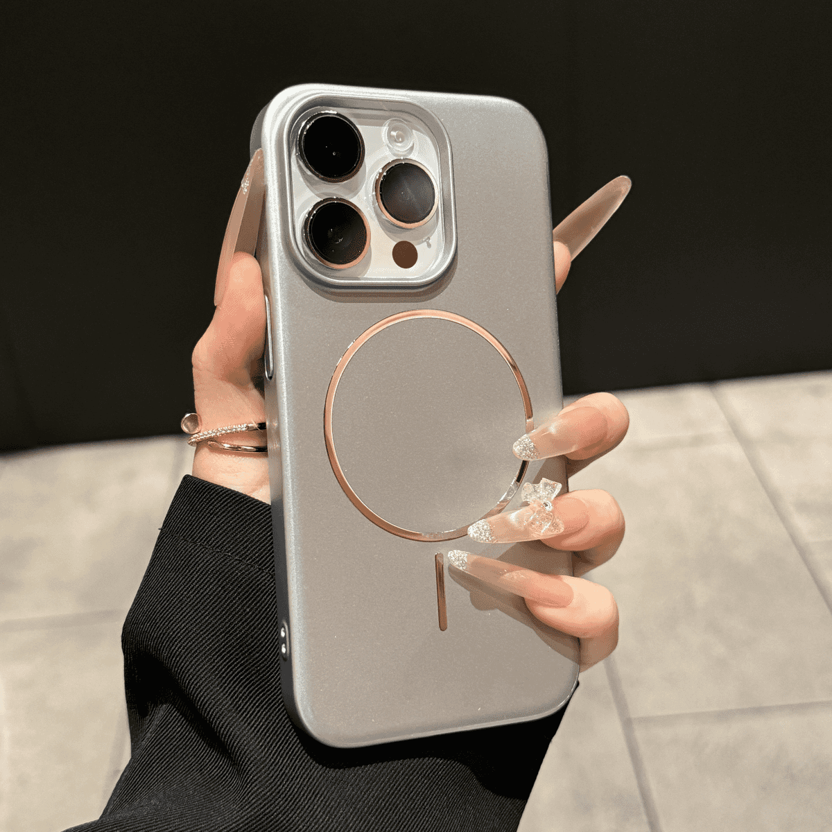 Ultra thin frosted magnetic case for iPhone