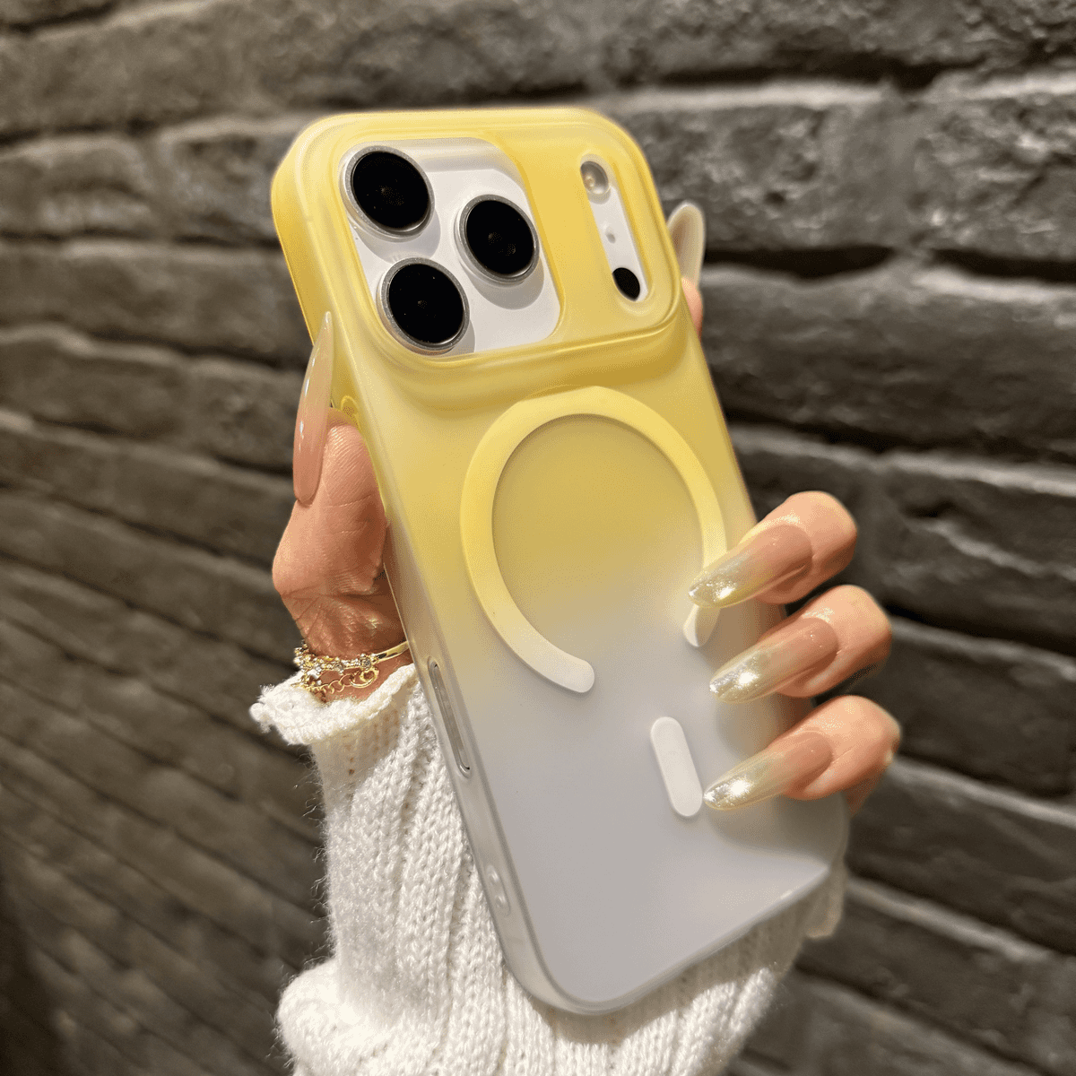 Gradient frosted magnetic case for iPhone