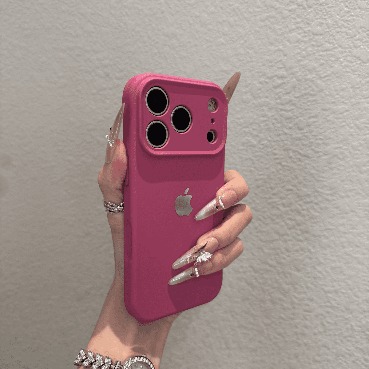 Liquid silicone skin feel anti drop case for iPhone