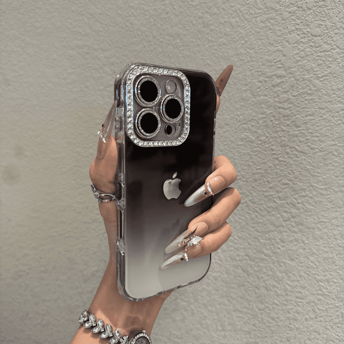 Advanced Gradient Flash Diamond Lens Case for iPhone